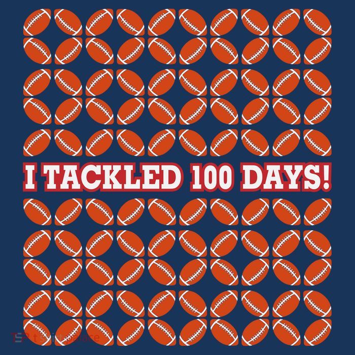 I Tackled 100 Days Of School Football 7 Panel Mesh Trucker Snapback Hat