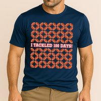 I Tackled 100 Days Of School Football Cooling Performance Crew T-Shirt