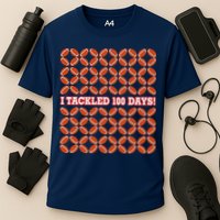 I Tackled 100 Days Of School Football Cooling Performance Crew T-Shirt