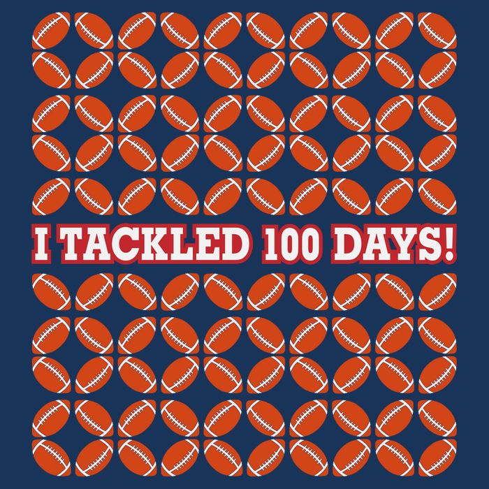 I Tackled 100 Days Of School Football Flatbill Hat