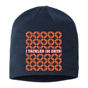 I Tackled 100 Days Of School Football Sustainable Beanie