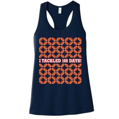 I Tackled 100 Days Of School Football Womens Tank Top