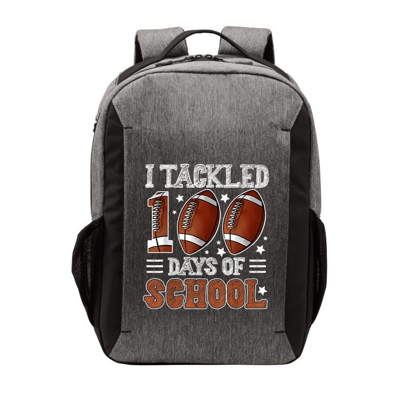 I Tackled 100 Days School Football 100th Day Of School Boy Vector Backpack