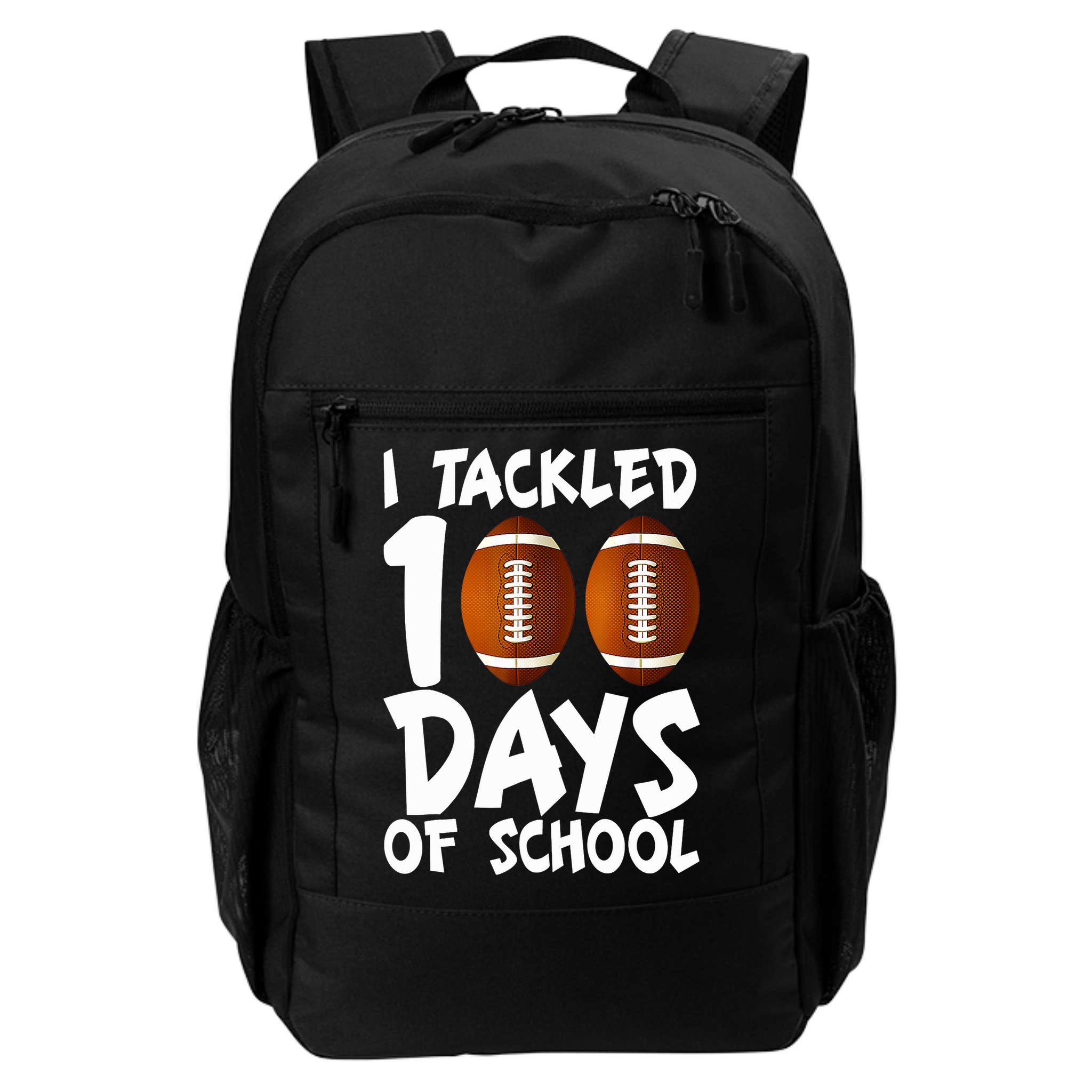 I Tackled 100 Days Of School Football 100th Day Gifts Backpack