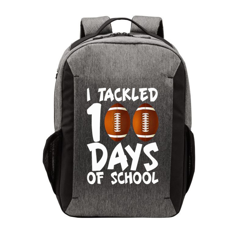 I Tackled 100 Days Of School Football 100th Day Gifts Vector Backpack