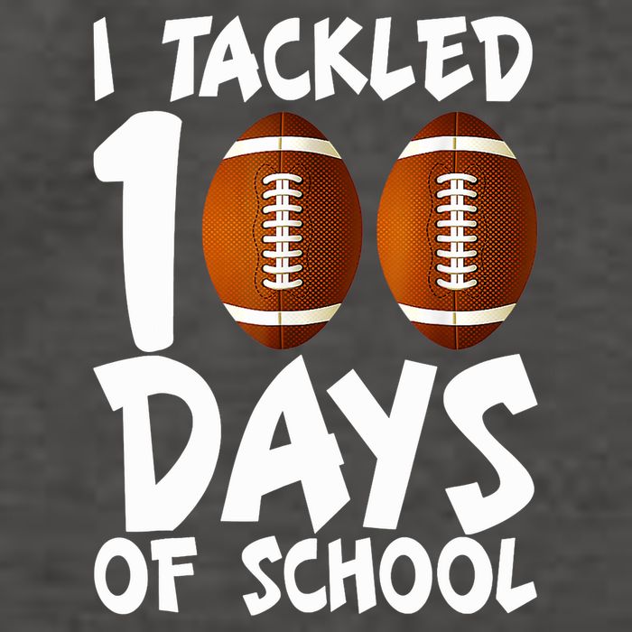 I Tackled 100 Days Of School Football 100th Day Gifts Vector Backpack