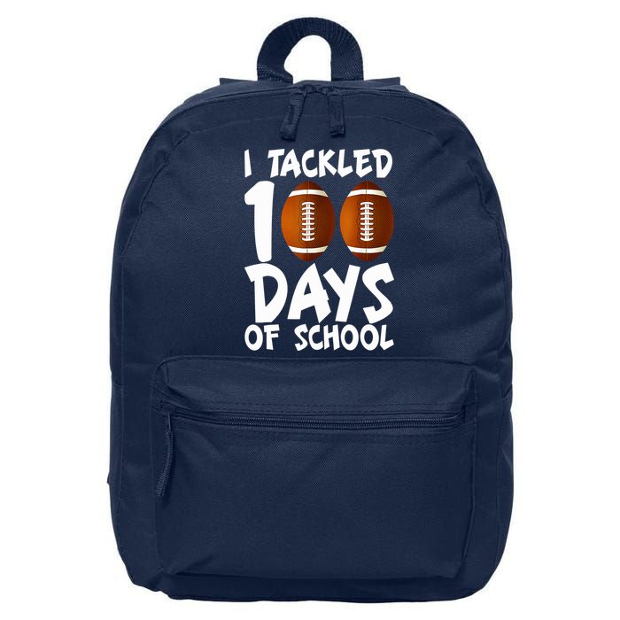 I Tackled 100 Days Of School Football 100th Day Gifts 16 in Basic Backpack