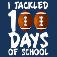 I Tackled 100 Days Of School Football 100th Day Gifts 16 in Basic Backpack