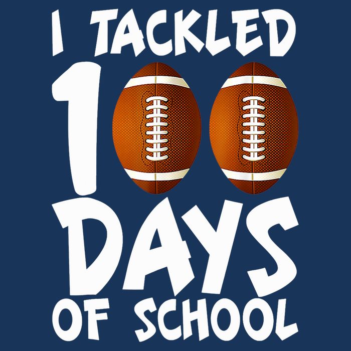 I Tackled 100 Days Of School Football 100th Day Gifts 16 in Basic Backpack
