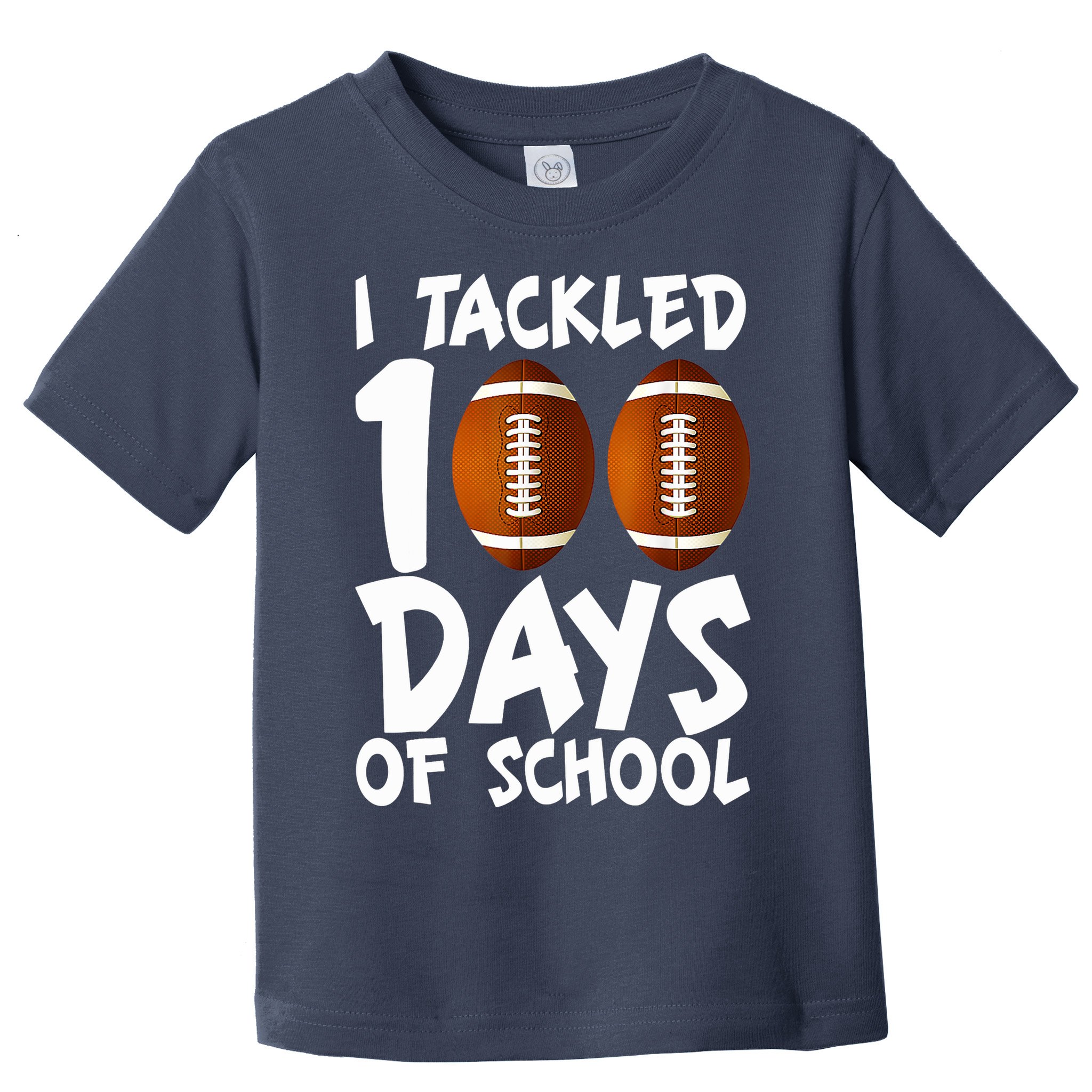 I Tackled 100 Days Of School Football 100th Day Gifts Toddler T-Shirt