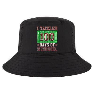 I Tackled 100 Days Of School Football 100th Day Cool Comfort Performance Bucket Hat