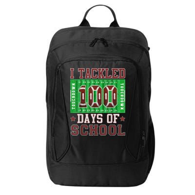 I Tackled 100 Days Of School Football 100th Day City Backpack