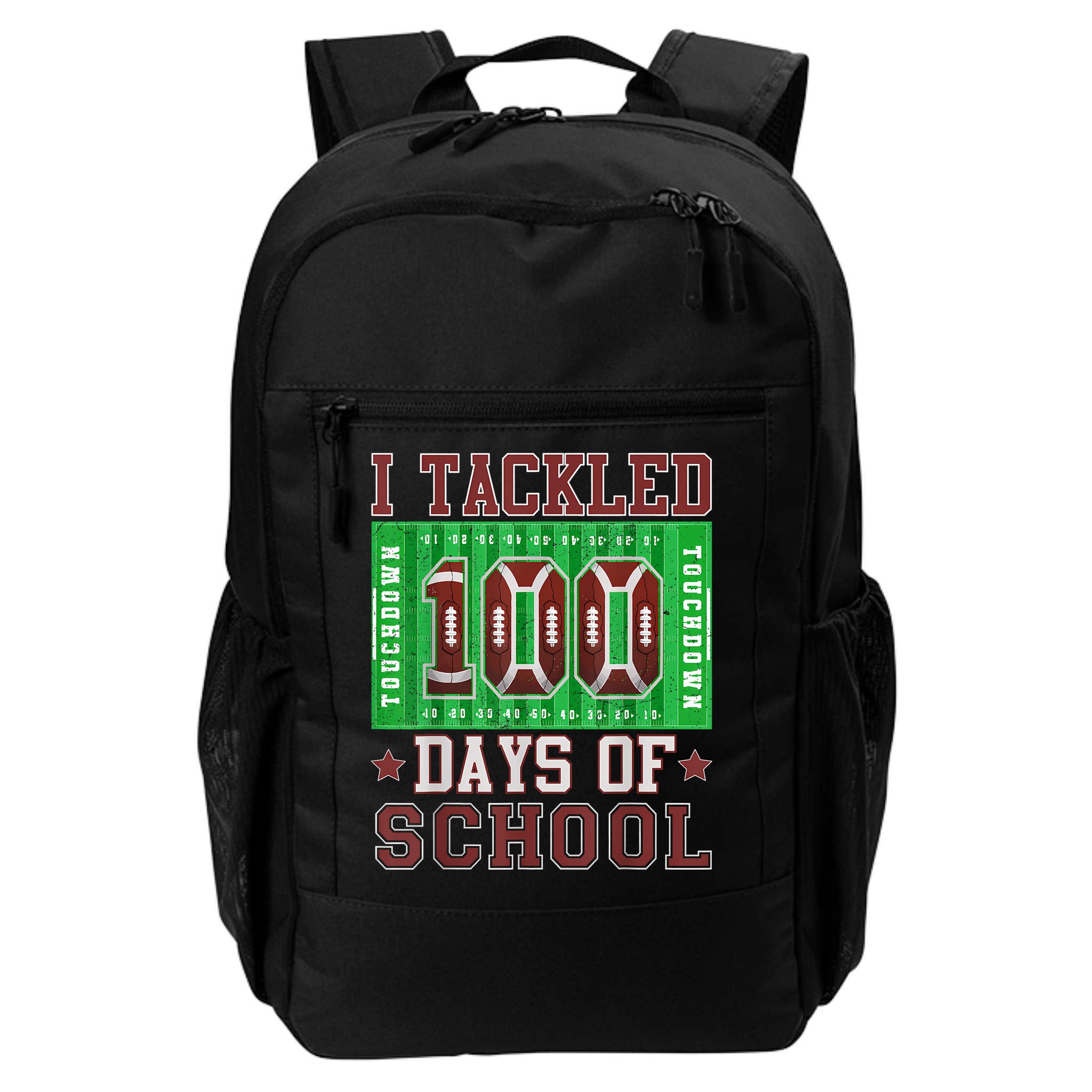 I Tackled 100 Days Of School Football 100th Day Backpack
