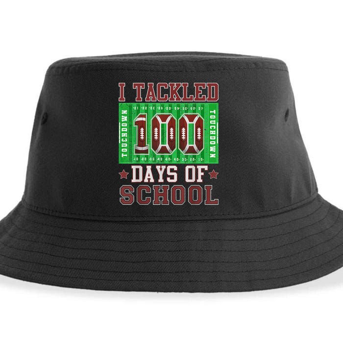 I Tackled 100 Days Of School Football 100th Day Sustainable Bucket Hat