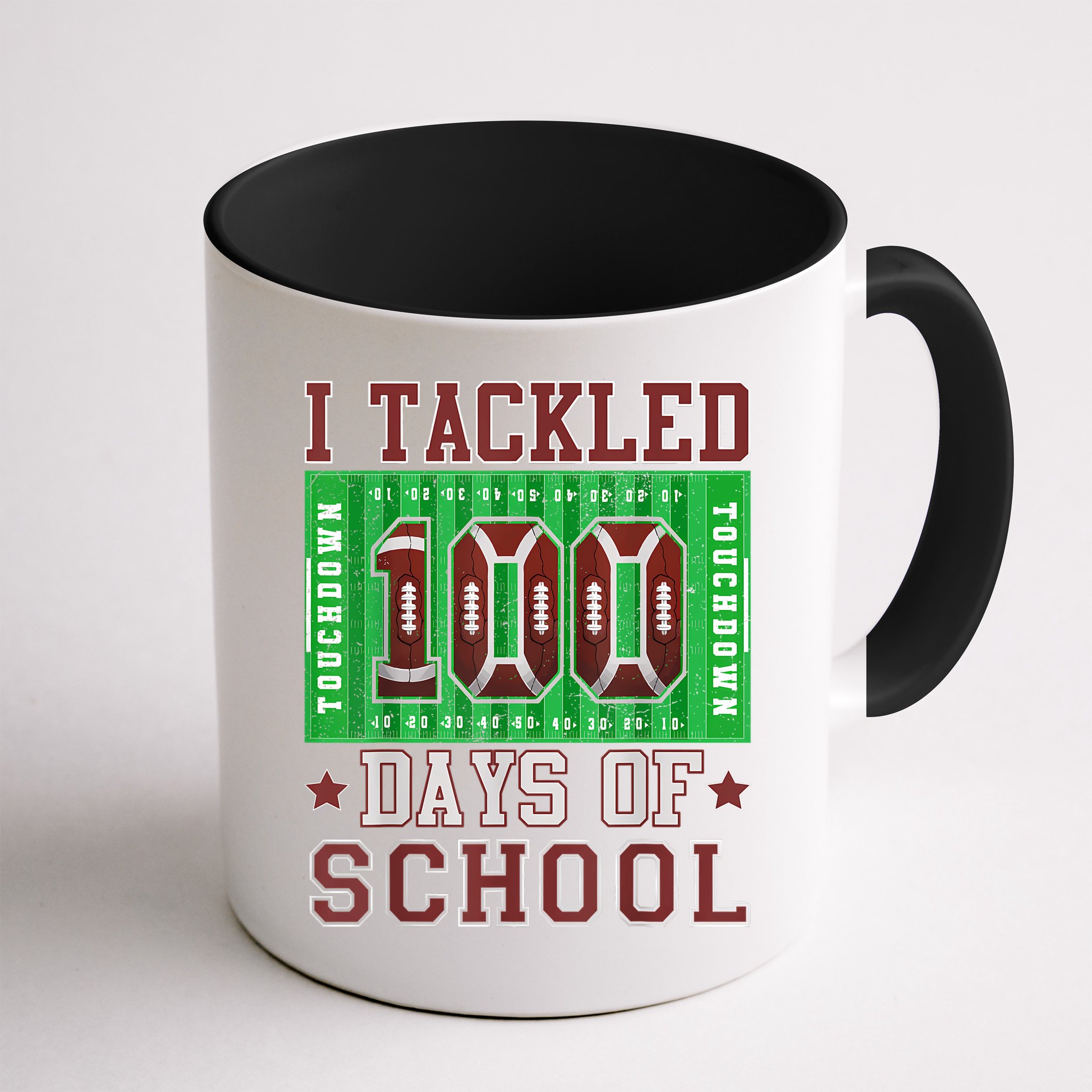 I Tackled 100 Days Of School Football 100th Day Mug