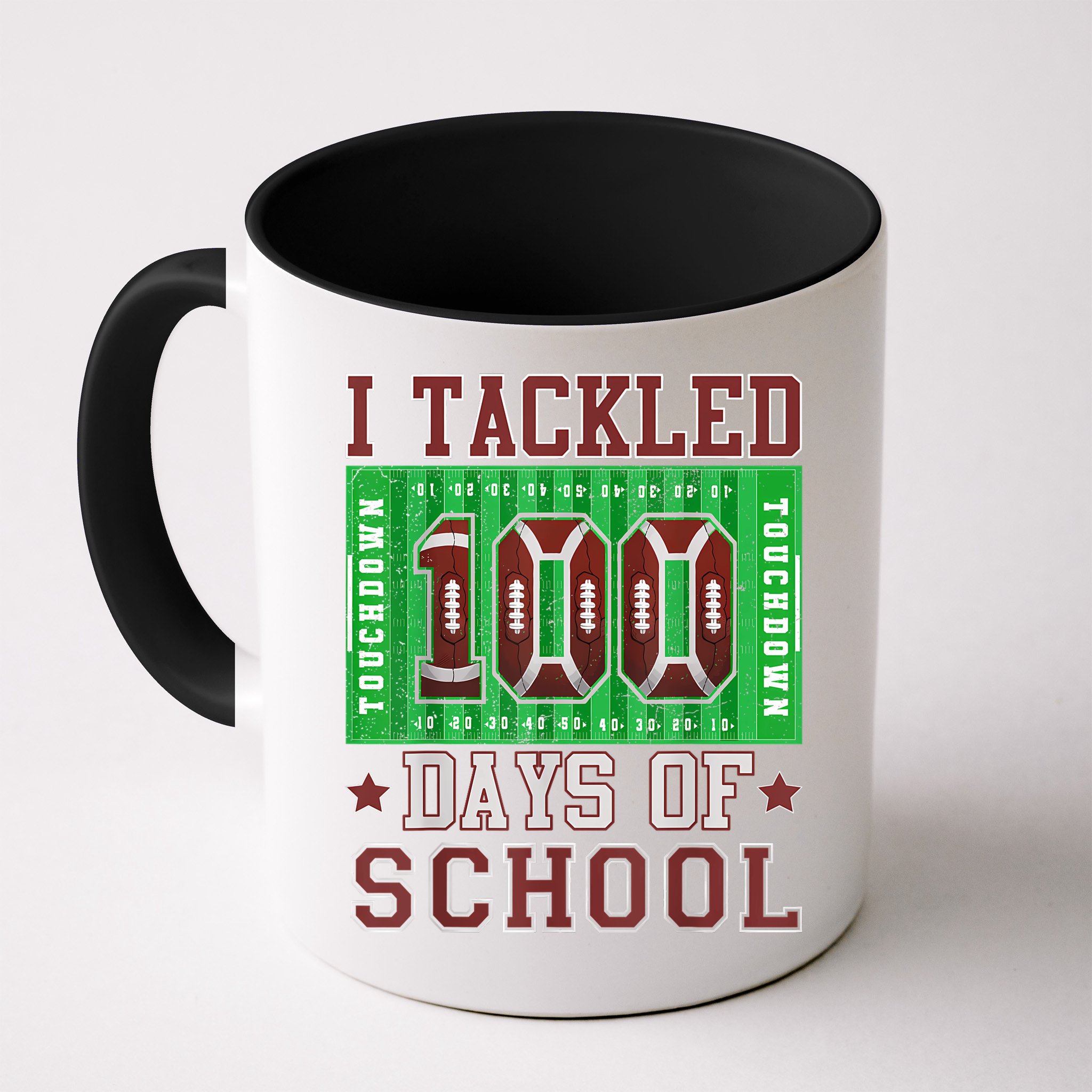 I Tackled 100 Days Of School Football 100th Day Mug