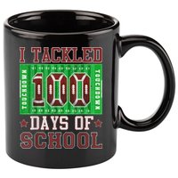 I Tackled 100 Days Of School Football 100th Day 11oz C Handle Ceramic Mug