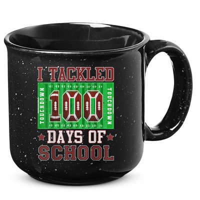 I Tackled 100 Days Of School Football 100th Day 15oz Campfire Ceramic Mug