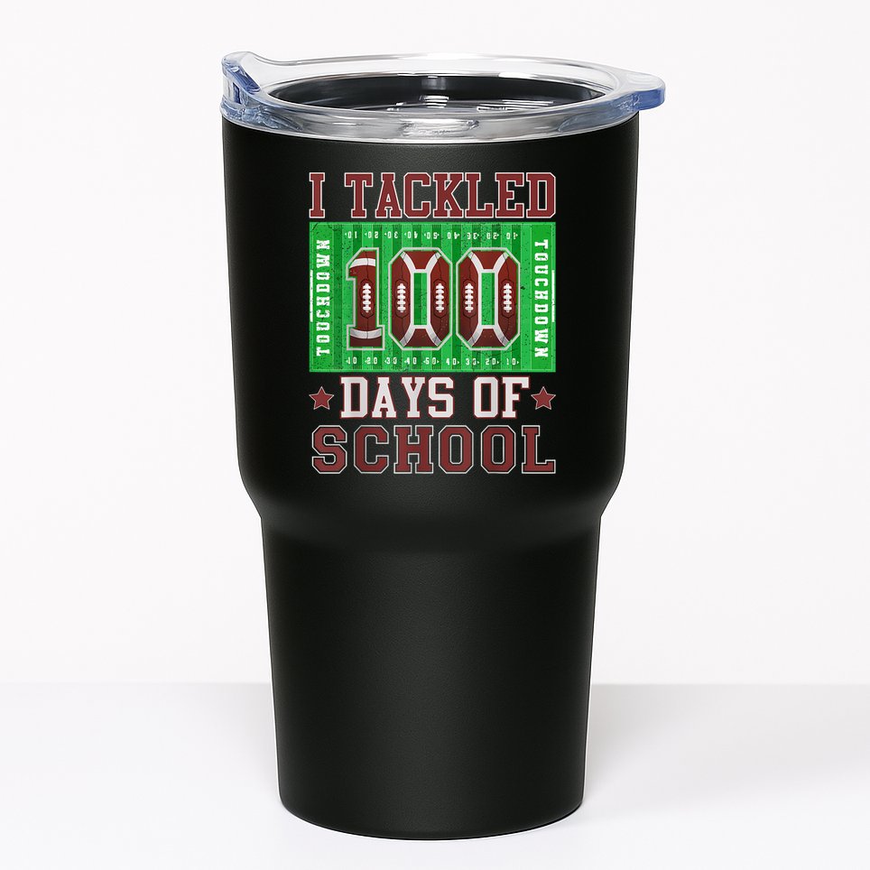 I Tackled 100 Days Of School Football 100th Day Tumbler