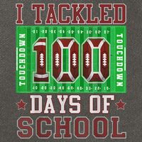 I Tackled 100 Days Of School Football 100th Day Cotton Canvas Backpack
