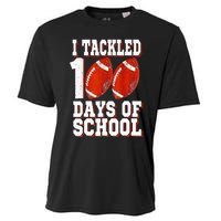 I Tackled 100 Days Of School Football 100th Day Cooling Performance Crew T-Shirt