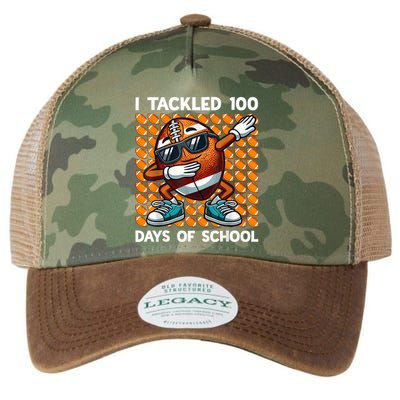 I Tackled 100 Days Of School Football 100 Days Of School Legacy Tie Dye Trucker Hat