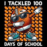 I Tackled 100 Days Of School Football 100 Days Of School Flexfit Unipanel Trucker Cap