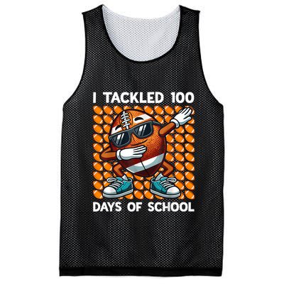 I Tackled 100 Days Of School Football 100 Days Of School Mesh Reversible Basketball Jersey Tank