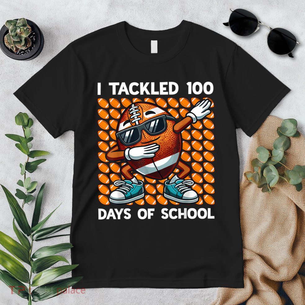 I Tackled 100 Days Of School Football 100 Days Of School Premium T-Shirt