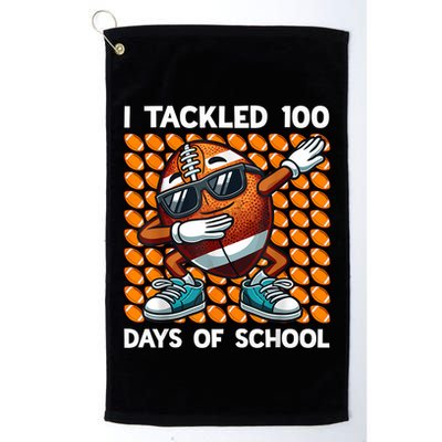 I Tackled 100 Days Of School Football 100 Days Of School Golf Towel