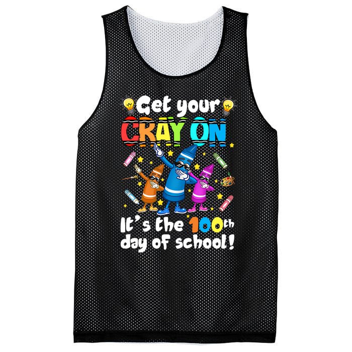 It's The 100 Days Of School Get Your Cray On Mesh Reversible Basketball Jersey Tank