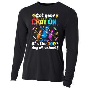 It's The 100 Days Of School Get Your Cray On Cooling Performance Long Sleeve Crew