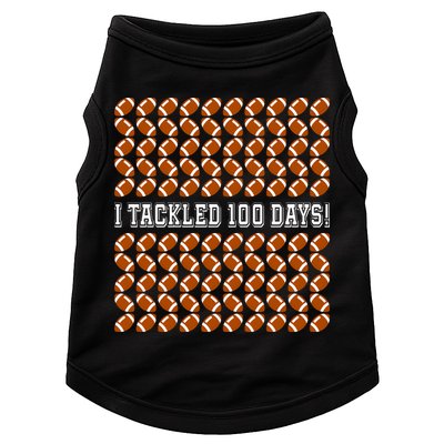 I Tackled 100 Days Of School Funny Football Doggie Tank