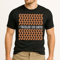 I Tackled 100 Days Of School Funny Football Cooling Performance Crew T-Shirt