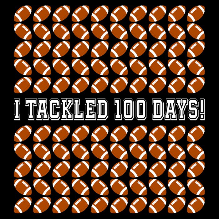I Tackled 100 Days Of School Funny Football Sustainable Bucket Hat