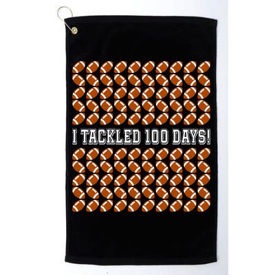 I Tackled 100 Days Of School Funny Football Golf Towel