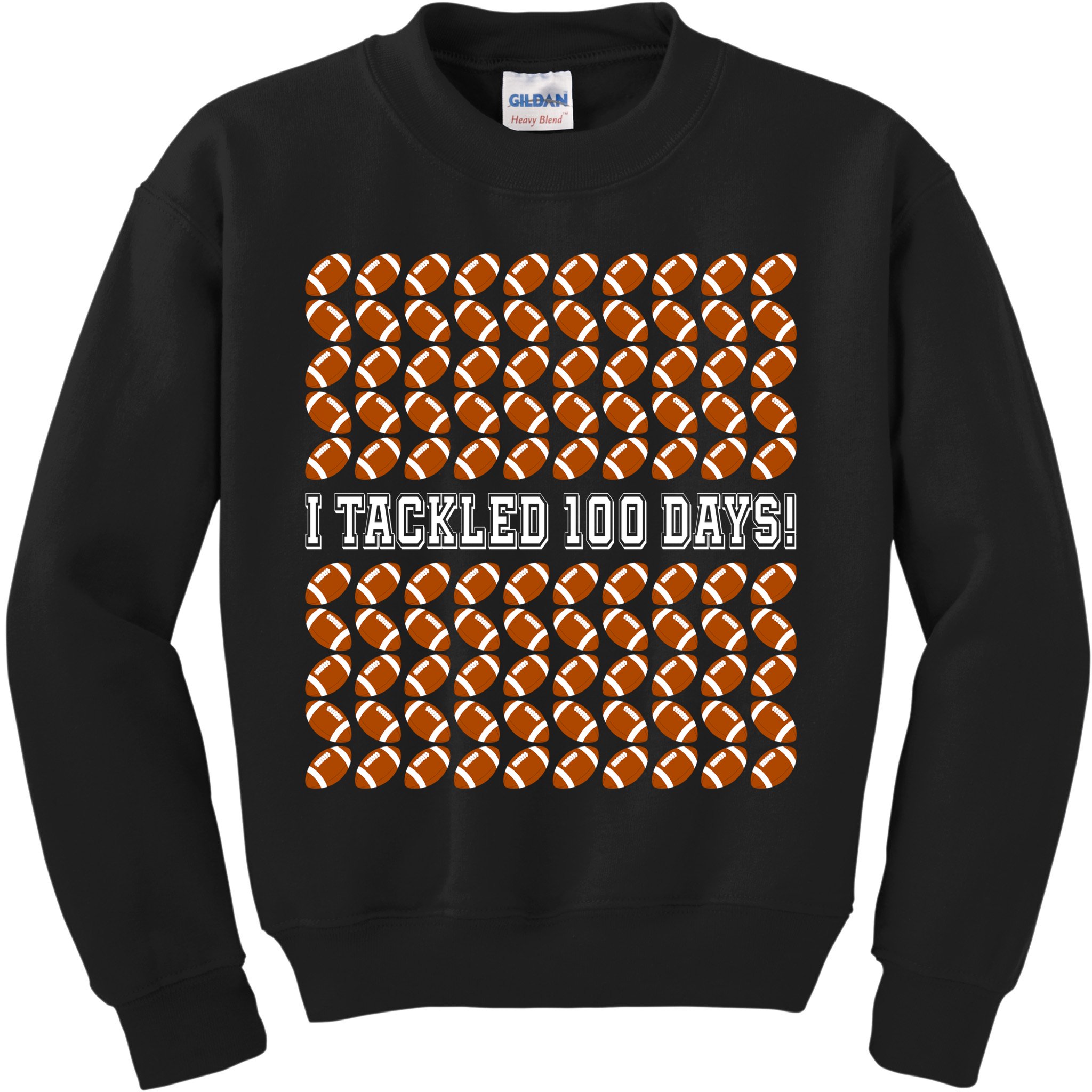 I Tackled 100 Days Of School Funny Football Kids Sweatshirt