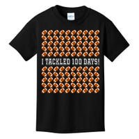 I Tackled 100 Days Of School Funny Football Kids T-Shirt