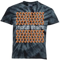 I Tackled 100 Days Of School Funny Football Kids Tie-Dye T-Shirt