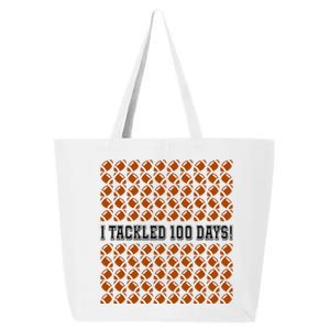 I Tackled 100 Days Of School Funny Football 25L Jumbo Tote