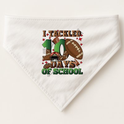 I Tackled 100 Days Of School American Football USA-Made Doggie Bandana