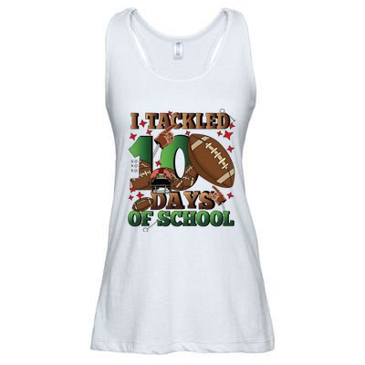 I Tackled 100 Days Of School American Football Ladies Essential Flowy Tank