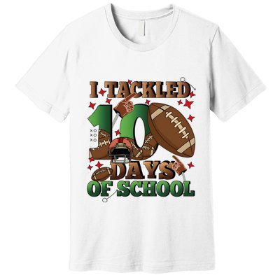 I Tackled 100 Days Of School American Football Premium T-Shirt