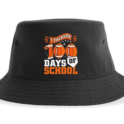 I Tackled 100 Days Of School Football 100th Day Style Sustainable Bucket Hat