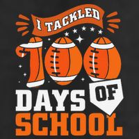 I Tackled 100 Days Of School Football 100th Day Style 25L Jumbo Tote