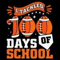 I Tackled 100 Days Of School Football 100th Day Style Wool Snapback Cap