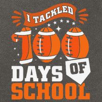 I Tackled 100 Days Of School Football 100th Day Style Cotton Canvas Backpack