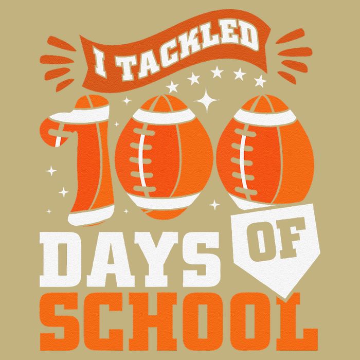 I Tackled 100 Days Of School Football 100th Day Style Performance Shirt