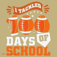 I Tackled 100 Days Of School Football 100th Day Style Cooling Performance Long Sleeve Crew