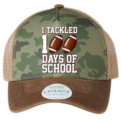 I Tackled 100 Days Of School Football Legacy Tie Dye Trucker Hat